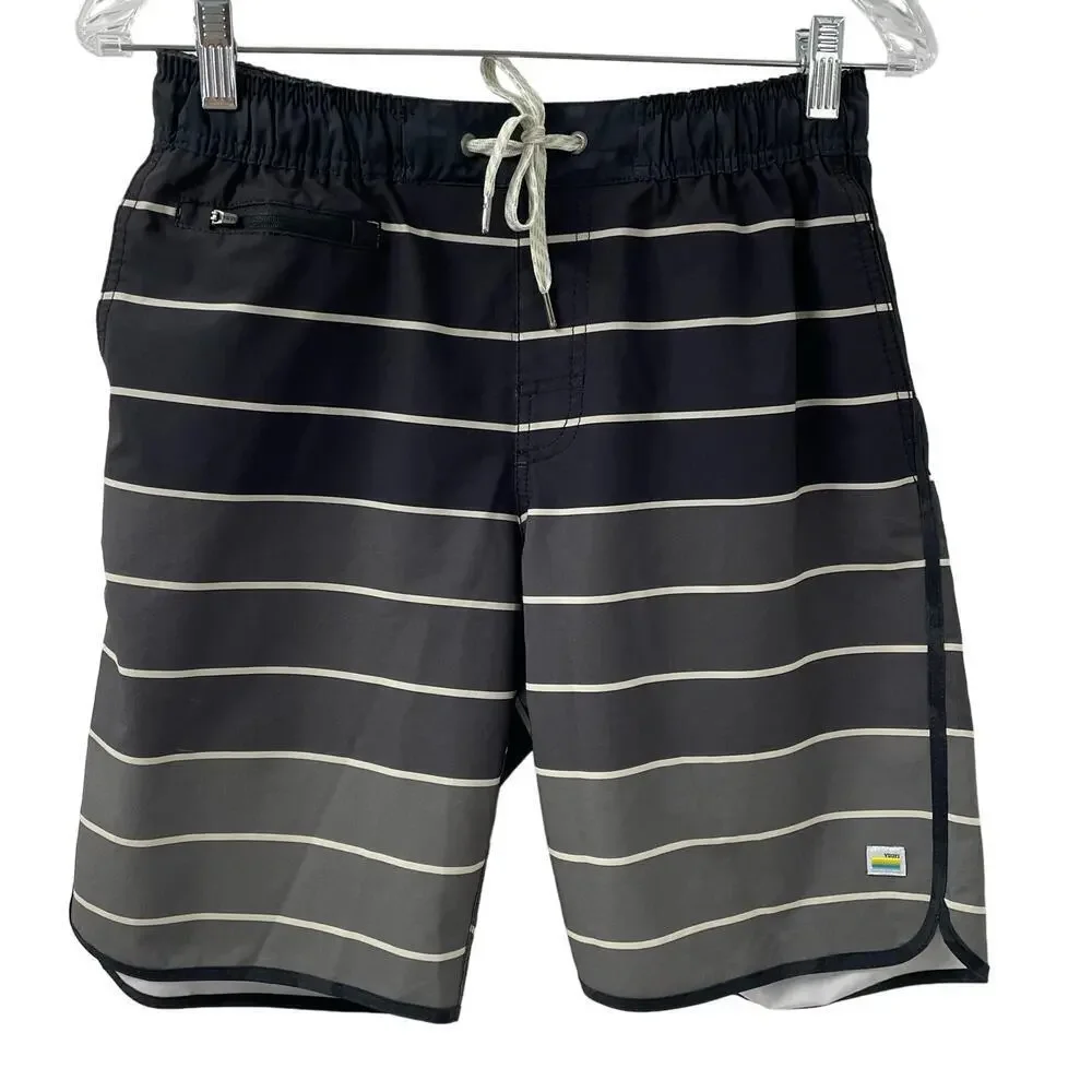 Vuori S Banks Short Black Gray Stripe